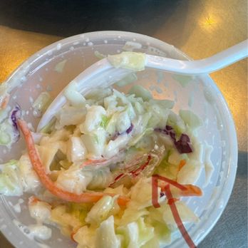 Raising Cane's Chicken Fingers - Plastic in my coleslaw - Fast Food Near Me - Whittier, California