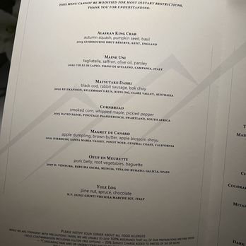 Flagstaff House Restaurant - Menu on 10/29/2024 - French Near Me - Boulder, Colorado