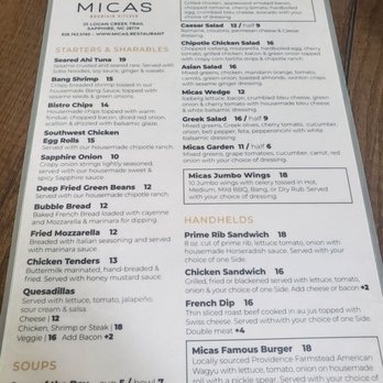 Micas Mountain Kitchen - Menu - Pubs Near Me - Sapphire, North Carolina Micas Mountain Kitchen - Menu - Pubs Near Me - Sapphire, North Carolina