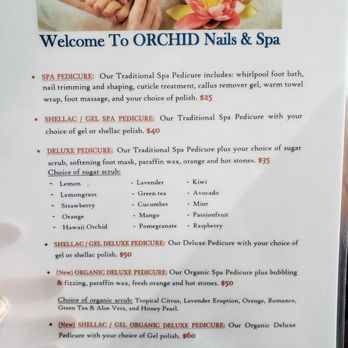 Orchid Nails & Spa - Pedi Menu 9/2019 - Nail Salons Near Me - Bremerton, Washington Orchid Nails & Spa - Pedi Menu 9/2019 - Nail Salons Near Me - Bremerton, Washington