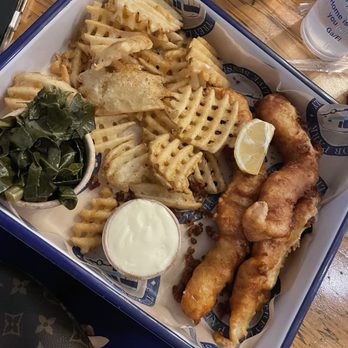 Treylor Park - Cod Fish and Waffle Fries - New American Near Me - Savannah, Georgia