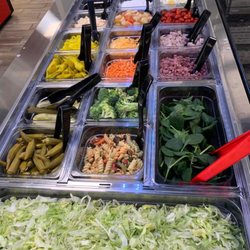 The Owl Pizza - Salad bar with a good variety of options. You should try the homemade ranch.