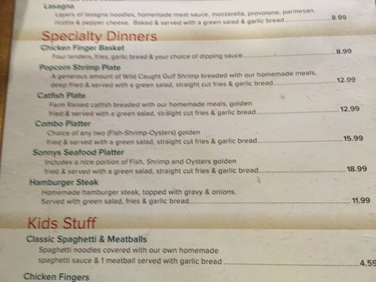 Menu photo 1 Sonny's Pizza Saint Francisville, LA