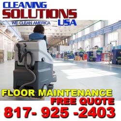 Cleaning Solutions USA - We are your Fort Worth floor cleaning professionals give us a call today for your free quote: 817-925-2403