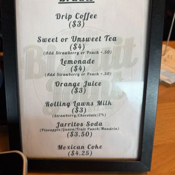 The Biscuit Joint - Drink menu - Breakfast & Brunch Near Me - Saint Louis, Missouri The Biscuit Joint - Drink menu - Breakfast & Brunch Near Me - Saint Louis, Missouri