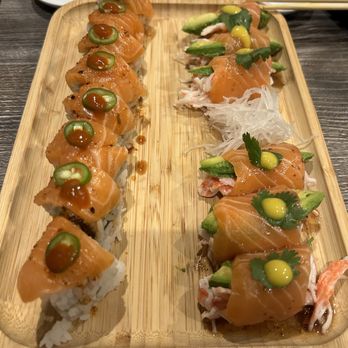 Hibiki Sushi - Deep Ellum - Washington Roll (R) (left), Ashley Special (R) (right) - Sushi Bars Near Me - Dallas, Texas