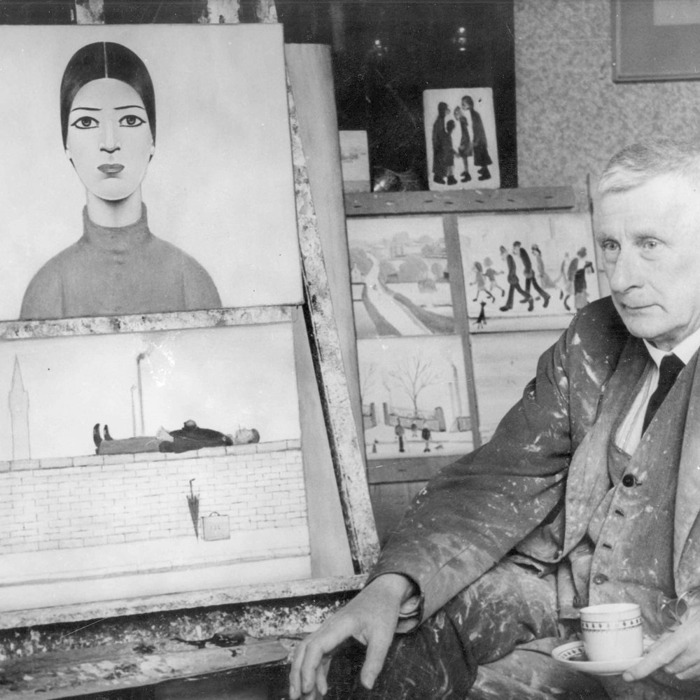 The Lowry - The artist, LS Lowry, drinking a cup of tea - Music Venues Near Me - Salford, XGM