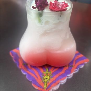 Morning Glory - Can't really remember what it was called by the parents. It was quite like a pina colada and very tasty. Quite a racy little glass. - Breakfast & Brunch Near Me - San Diego, California