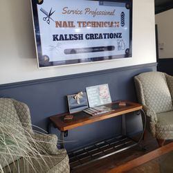 XtraSuite Salon Studios - Waiting area promoting licensed nail technician