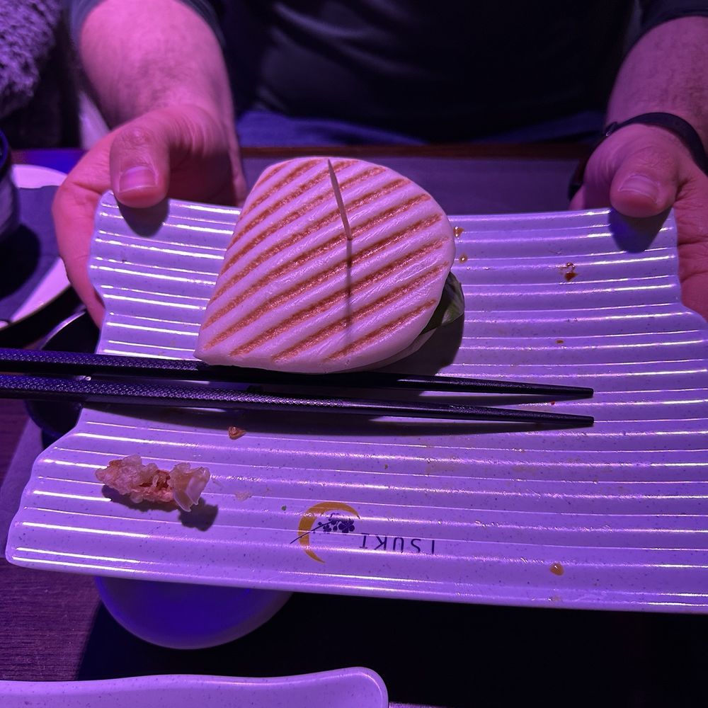 Tsuki - Pork bao - weird panini version. Do not recommend. - Sushi Bars Near Me - Sheffield, XSY