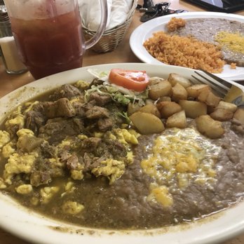 Carrillo's Mexican Food - Chile verde w/scrambled eggs breakfast! Bomb.com - Mexican Near Me - Clovis, California