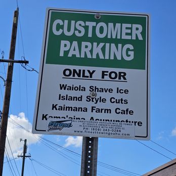 Kaimana Farm Cafe - Look for this sign at the free parking lot - Vegan Near Me - Honolulu, Hawaii Kaimana Farm Cafe - Look for this sign at the free parking lot - Vegan Near Me - Honolulu, Hawaii