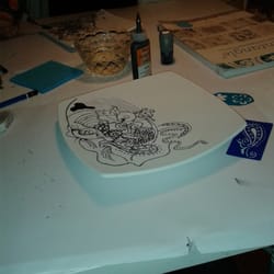 PorzellanCafé - mein Kunstwerk vor dem Brennen