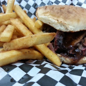 Ty's Smokehouse - Smoked Brisket Sand w fries - Smokehouse Near Me - Bartlett, Tennessee