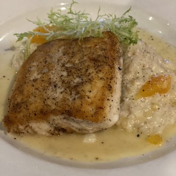 Alchemy Bistro & Bar - Slow roasted halibut - New American Near Me - Edgartown, Massachusetts