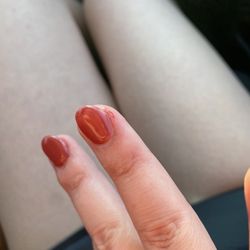 V Nails - Another view of the cut