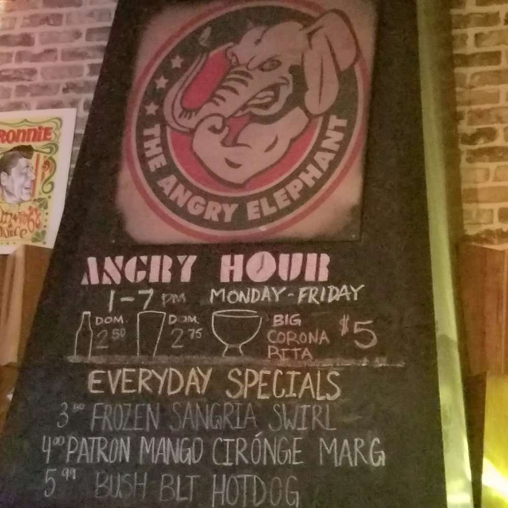 The Angry Elephant - Happy Hour Specials. - American Near Me - San Antonio, Texas The Angry Elephant - Happy Hour Specials. - American Near Me - San Antonio, Texas