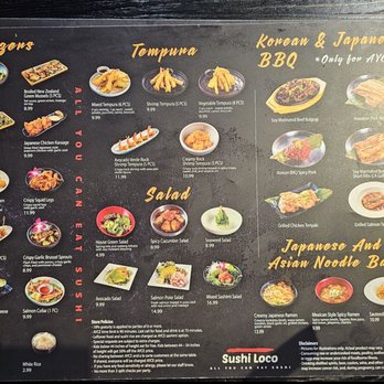 Sushi Loco - Appetizers, Tempura, Salad, BBQ, Noodles Menu - Sushi Bars Near Me - Corona, California Sushi Loco - Appetizers, Tempura, Salad, BBQ, Noodles Menu - Sushi Bars Near Me - Corona, California