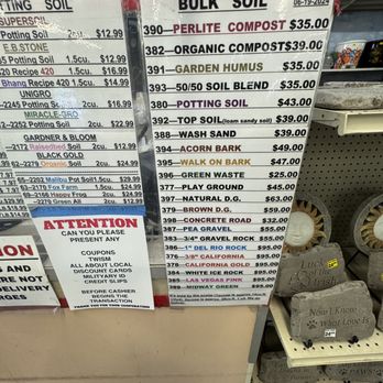 Green Thumb Nursery - bulk soil prices as of May 2025 - Nurseries & Gardening Near Me - Ventura, California