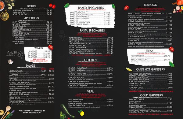 Menu photo 3 Genaros Restaurant & Pizza Branford, CT Menu photo 3 Genaros Restaurant & Pizza Branford, CT