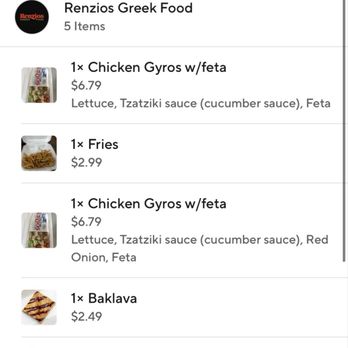 Renzios Greek Food - Order - Greek Near Me - Cheyenne, Wyoming