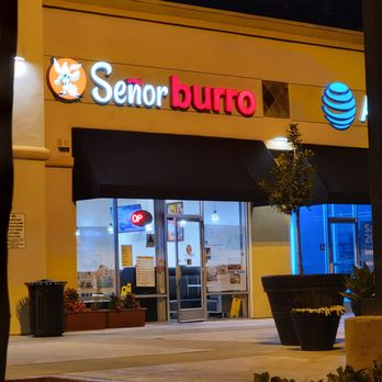 Señor Burro - Store front at night - Mexican Near Me - La Mesa, California Señor Burro - Store front at night - Mexican Near Me - La Mesa, California