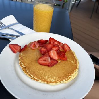 My Diner - 2 pancakes with strawberries - New American Near Me - South Boston, Massachusetts My Diner - 2 pancakes with strawberries - New American Near Me - South Boston, Massachusetts