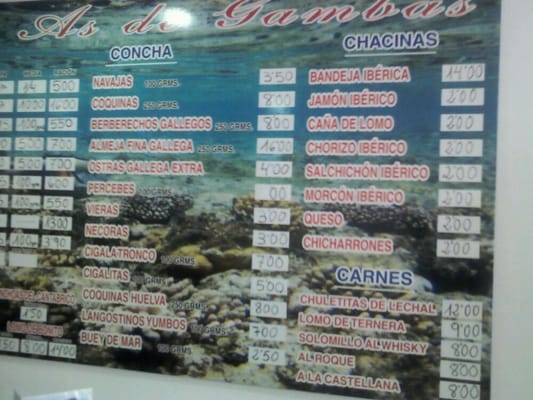 Menu photo 2 As de Gambas Seville, SE
