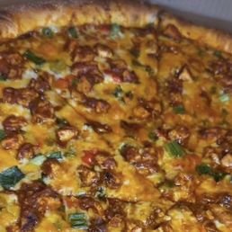 Chicken enchilada pizza