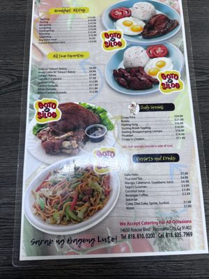 Menu photo 6 Goto at Silog Panorama City, CA