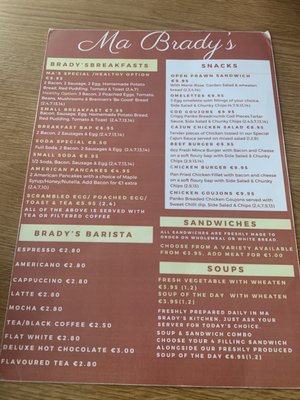 Menu photo 1 Ma Brady's Dundalk, LH
