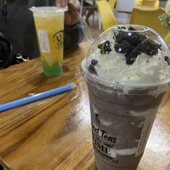 MÊ TEA McAllen - Cookies and Cream Bobaless & Sunset Green Tea - Bubble Tea Near Me - McAllen, Texas