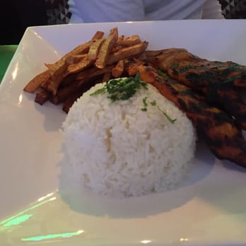 Latitude Zero - Grilled chicken with rice and fries - Bars Near Me - Bayonne, New Jersey