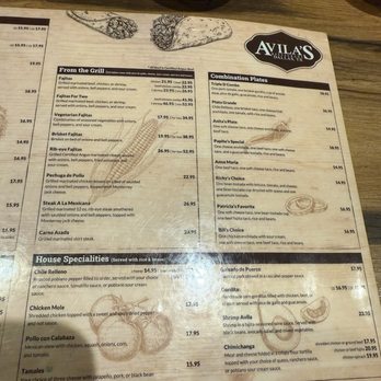 Avila's Mexican Restaurant - Menu - Mexican Near Me - Dallas, Texas Avila's Mexican Restaurant - Menu - Mexican Near Me - Dallas, Texas