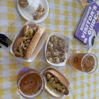 State Fair of Texas - Lunch from Hans Mueller...smoked bratwurst, beer bratwurst, German potato salad and apple strudel. - Festivals Near Me - Dallas, Texas State Fair of Texas - Lunch from Hans Mueller...smoked bratwurst, beer bratwurst, German potato salad and apple strudel. - Festivals Near Me - Dallas, Texas