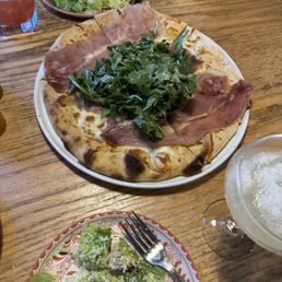 Prosciutto Pizza and Caesar Salad Prosciutto Pizza and Caesar Salad