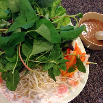 Dong Que Restaurant - Side veggies that come with the spring roll meal! - Vietnamese Near Me - Garland, Texas