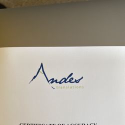 Andes Translations - Business letterhead
