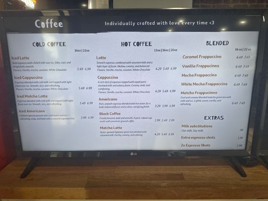 Menu photo 2 Leah V’s Coffee and Milk Tea Cafe Dexter, MO