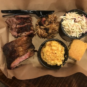 Mission BBQ - 3 meat sampler  with 2 sides - Barbeque Near Me - Davie, Florida