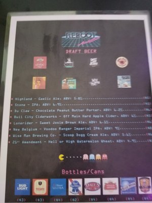 Menu photo 3 Reboot Arcade Bar Winston-Salem, NC