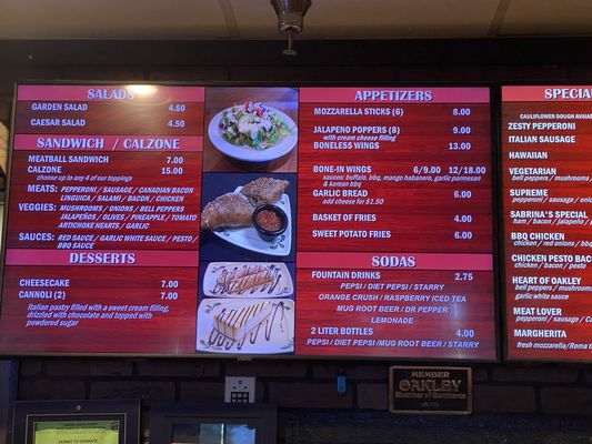 Menu photo 1 Sabrina's Pizzeria Oakley, CA Menu photo 1 Sabrina's Pizzeria Oakley, CA
