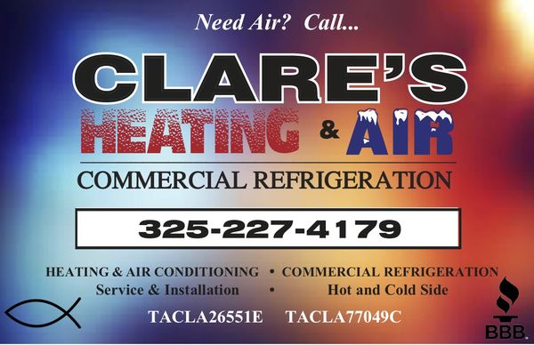 Clare's Heating & Air Conditioning