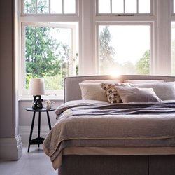 Vispring hand made all natural fiber hand sewn mattresses with hand-nested custom coils--for a uniques and wonderful kind of sleep!
