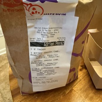 Jack in the Box - Food order - Fast Food Near Me - Houston, Texas