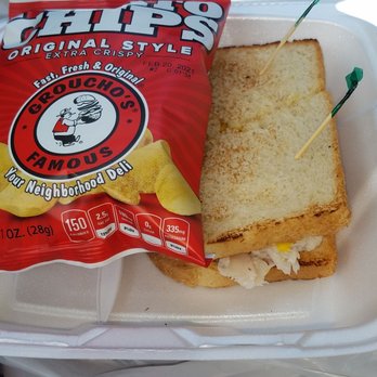 Groucho's Deli - Turkey deli sandwich with chips and a  salted chocolate  brownie - Delis Near Me - Augusta, Georgia