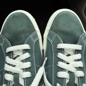 Master Shoe Clean & Care - Stain was pretty small yet visible on front of right shoe, completely gone after the shoes were cleaned! - Shoe Repair Near Me - Brea, California Master Shoe Clean & Care - Stain was pretty small yet visible on front of right shoe, completely gone after the shoes were cleaned! - Shoe Repair Near Me - Brea, California