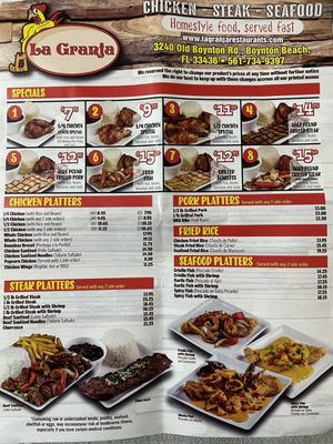 Menu photo 3 La Granja Boynton Beach, FL