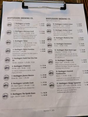 Menu photo 5 Bootleggers Brewing Tampa, FL Menu photo 5 Bootleggers Brewing Tampa, FL