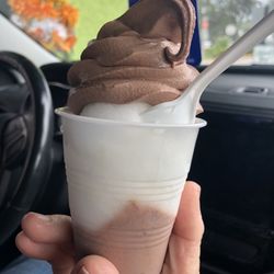 Richie's Gourmet Italian Ices - My gelati - coconut ices with chocolate soft serve